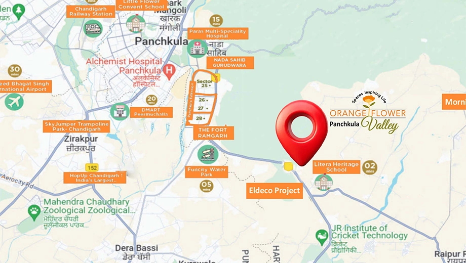 Location of Orange Flower Valley in Panchkula, Chandigarh - Image 423428
