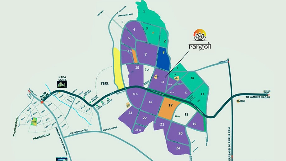 Location of Rangoli Hills in Panchkula, Chandigarh - Image 423438