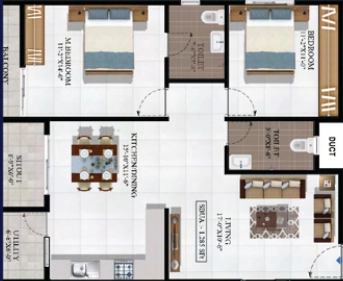 2 BHK Flat in Summit Ekaa in KR Puram, Bangalore - Image 926506