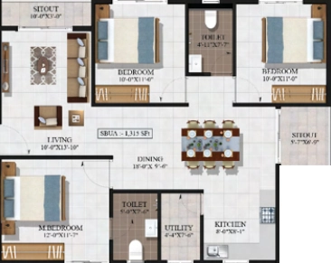 3 BHK Flat in Summit Ekaa in KR Puram, Bangalore - Image 926507