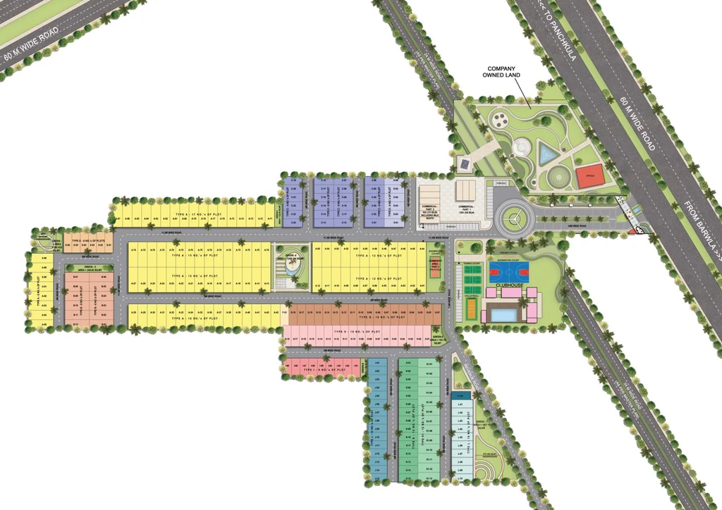 Master Plan of Sunlit Urbana Green City in Panchkula, Chandigarh - Image 423474