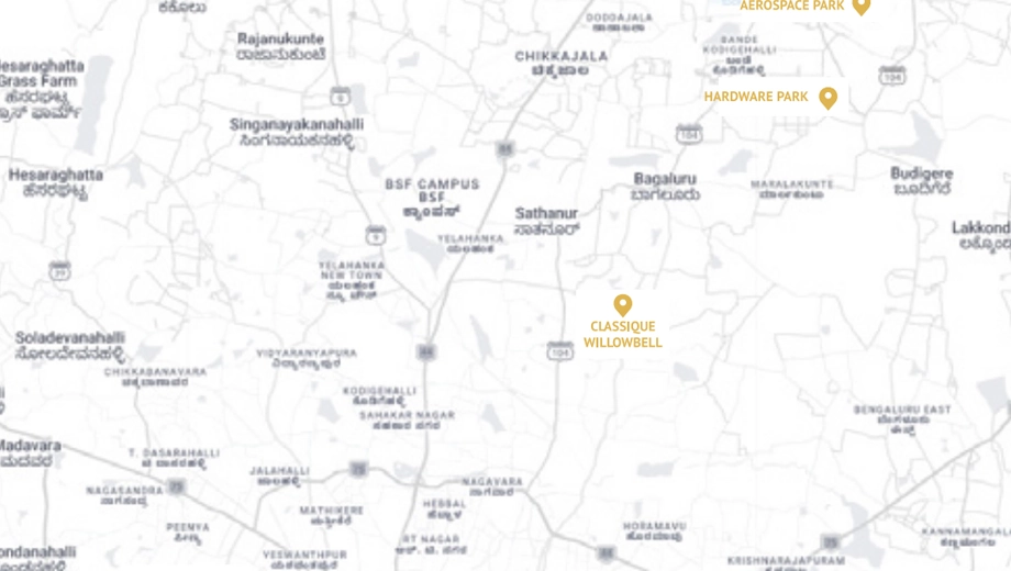 Location of Allegro Classique Willowbell in Hennur Road, Bangalore - Image 423500