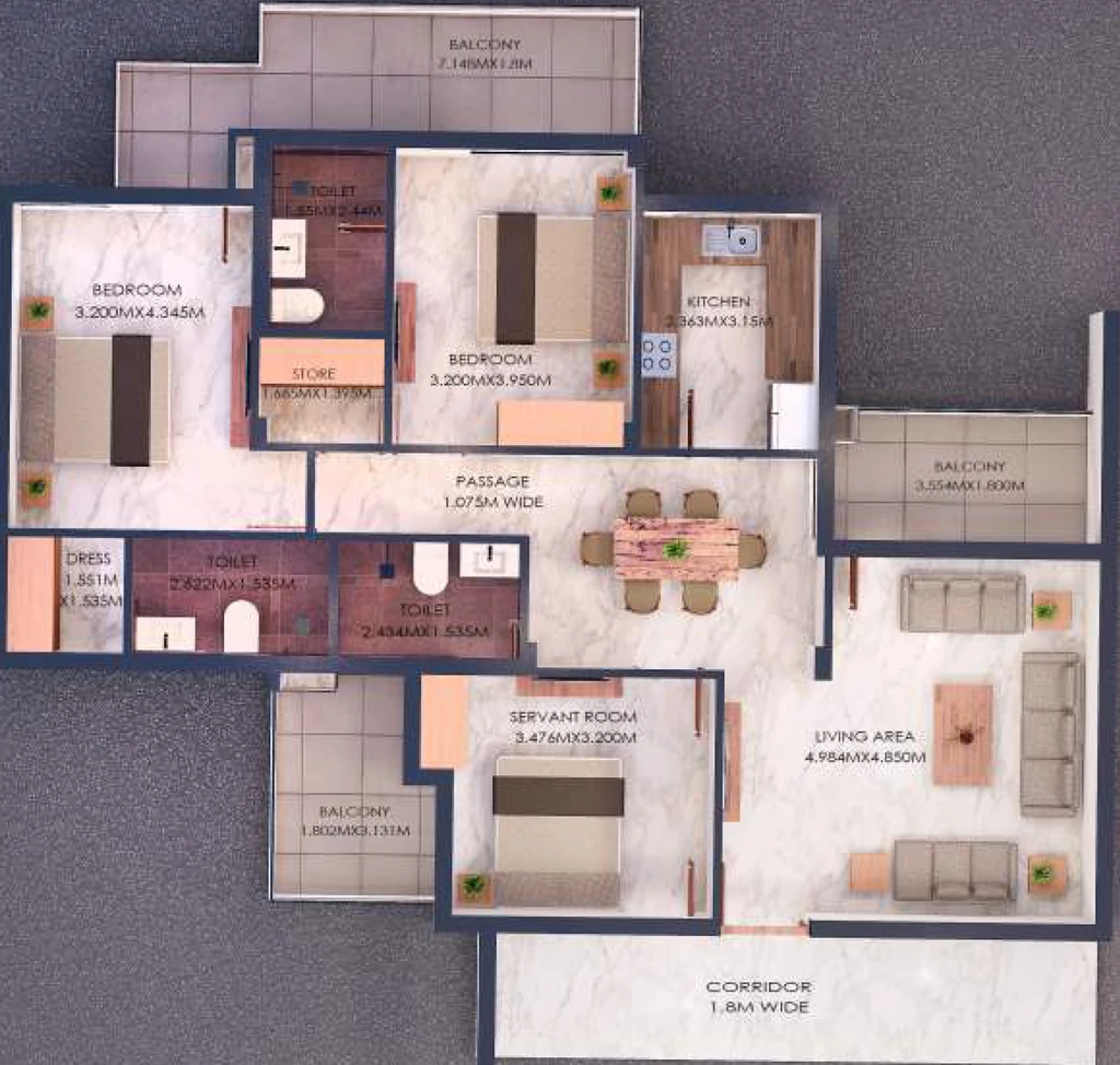 3 BHK Flat in Amravati Enclave in Panchkula, Chandigarh - Image 926568