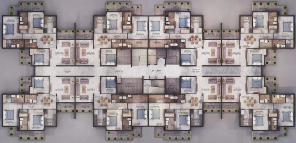 Floor Plan of Amravati Enclave in Panchkula, Chandigarh - Image 423563