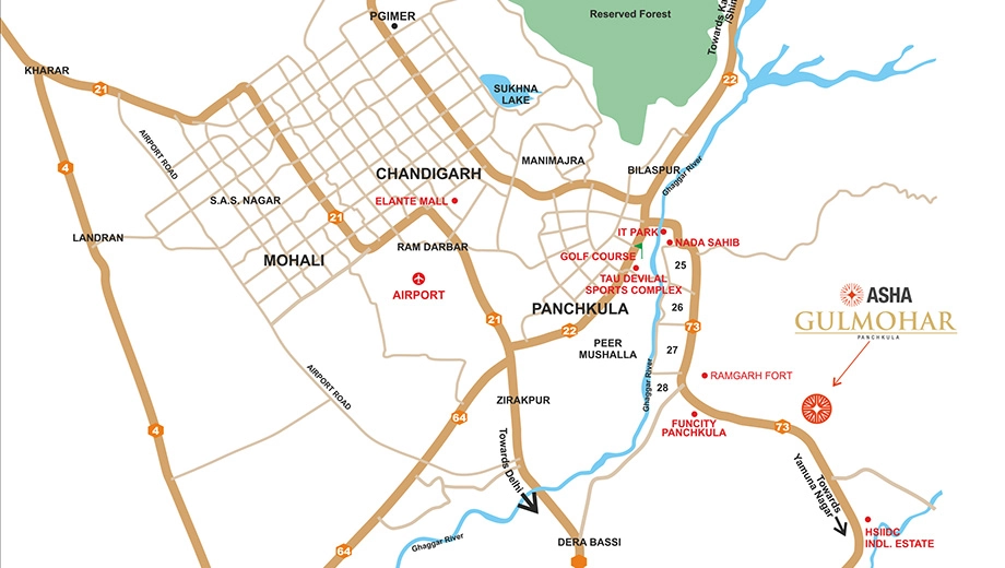 Location of Essel Asha Gulmohar - Image 423587