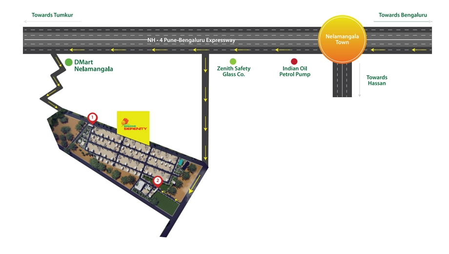 Location of Sirimane Serenity in Nelamangala, Bangalore - Image 423609