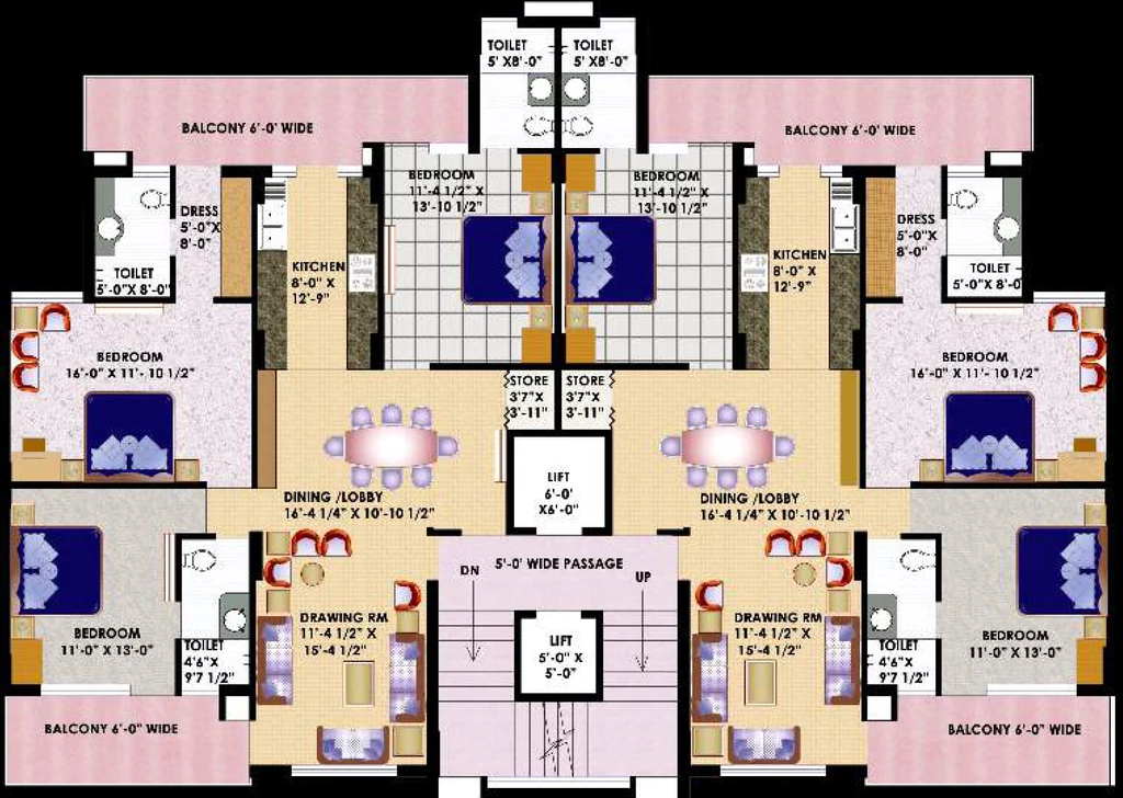 Floor Plan of BCL Chinar Homes in Panchkula, Chandigarh - Image 423619