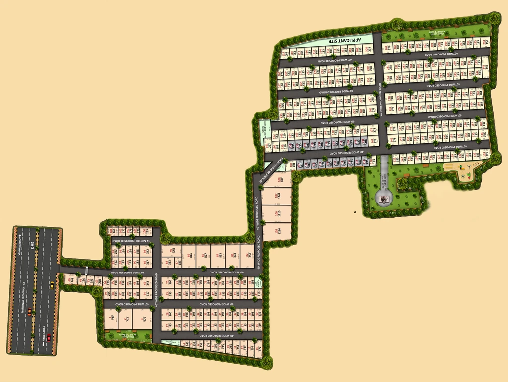 Master Plan of Sunsiri The Royal in Paritala, Vijayawada - Image 423639