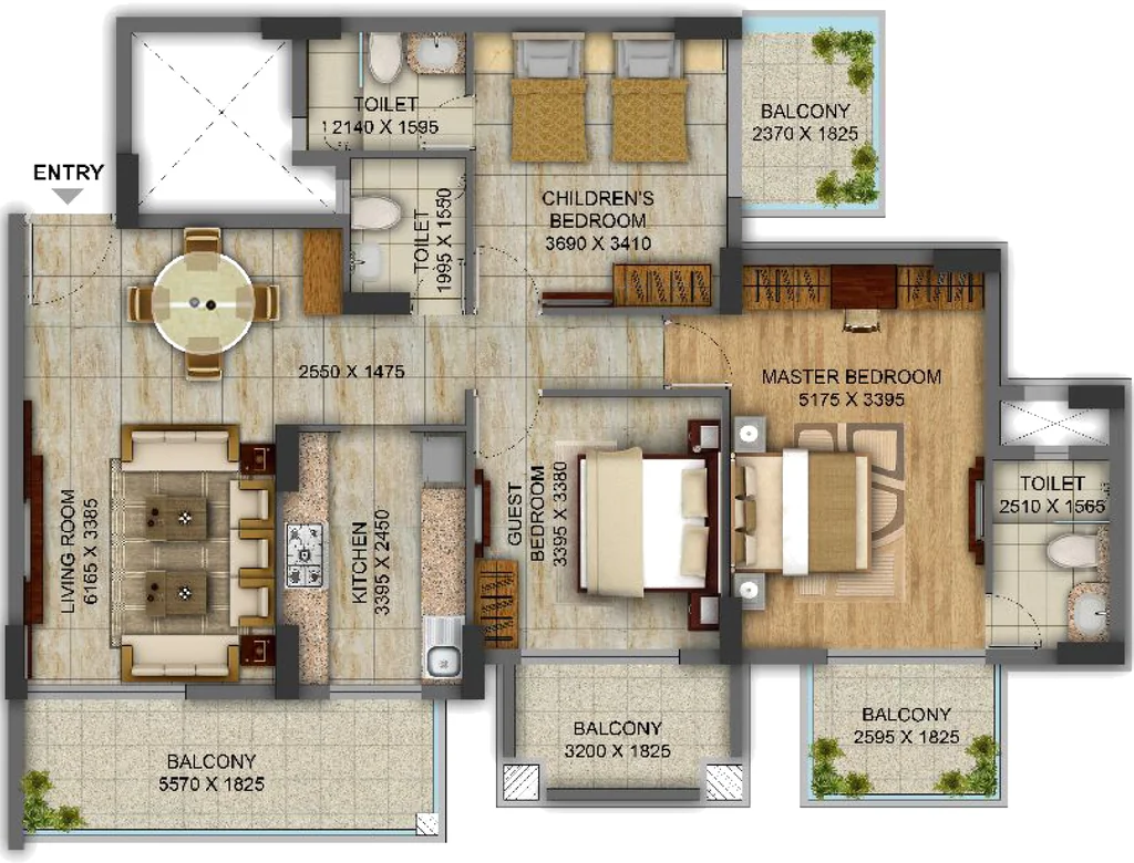 3 BHK Flat in Bhoomi Amazon The Defence County in Panchkula, Chandigarh - Image 926605