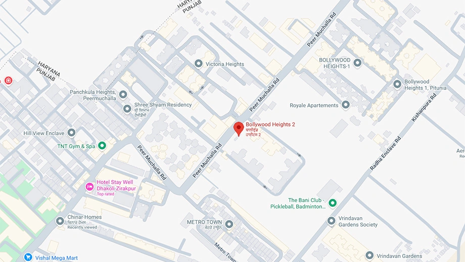 Location of Bollywood Heights 2 in Panchkula, Chandigarh - Image 423663