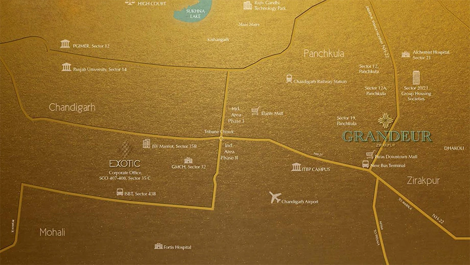 Location of Exotic Grandeur in Zirakpur, Chandigarh - Image 423686
