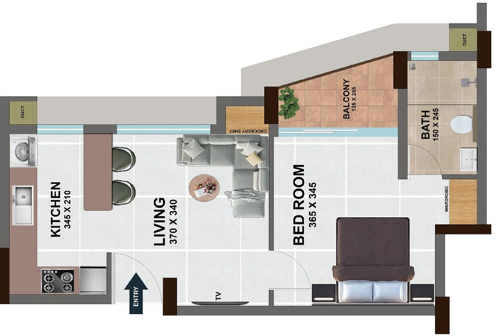1 BHK Flat in Arcon Cyber Space in Kazhakootam, Thiruvananthapuram - Image 926718