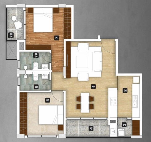 2 BHK Flat in Artech Avantika in Vellayambalam, Thiruvananthapuram - Image 926726