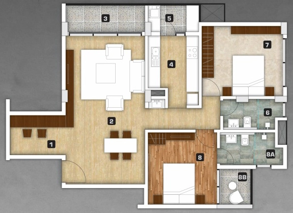 2 BHK Flat in Artech Avantika in Vellayambalam, Thiruvananthapuram - Image 926727