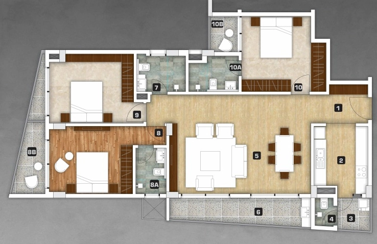 3 BHK Flat in Artech Avantika in Vellayambalam, Thiruvananthapuram - Image 926728
