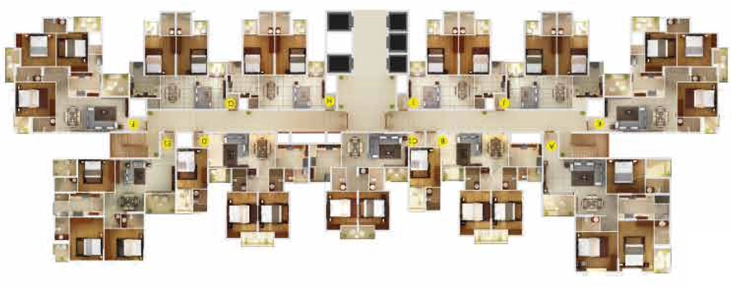 Floor Plan of Condor Cyber Gardens Carnations in Kazhakootam, Thiruvananthapuram - Image 424111