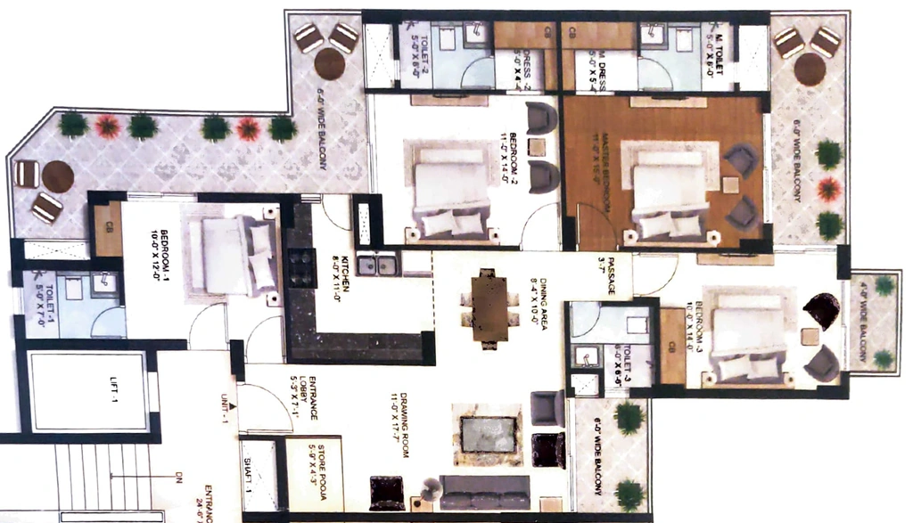 4 BHK Flat in Exotic Magnifiq in Zirakpur, Chandigarh - Image 926632