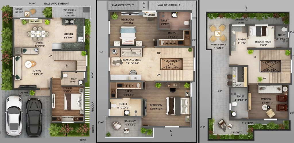 3.5 BHK House/Villa in Saritha Santorini in Whitefield, Bangalore - Image 926643