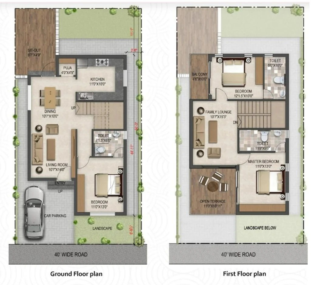 2 BHK House/Villa in Fugen Royal Infinia in Ramavarapadu, Vijayawada - Image 927208