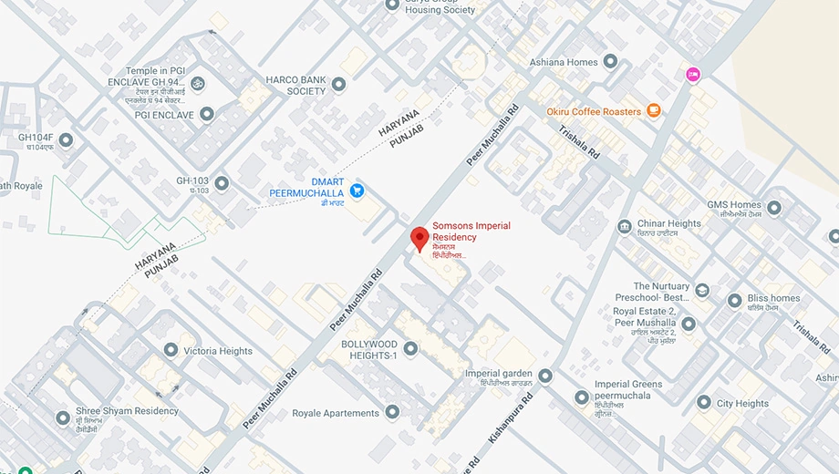 Location of Somsons Imperial Residency in Zirakpur, Chandigarh - Image 423742
