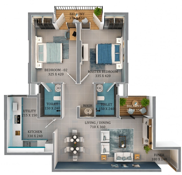 2 BHK Flat in Condor Cyber Gardens Iris in Kazhakootam, Thiruvananthapuram - Image 926751