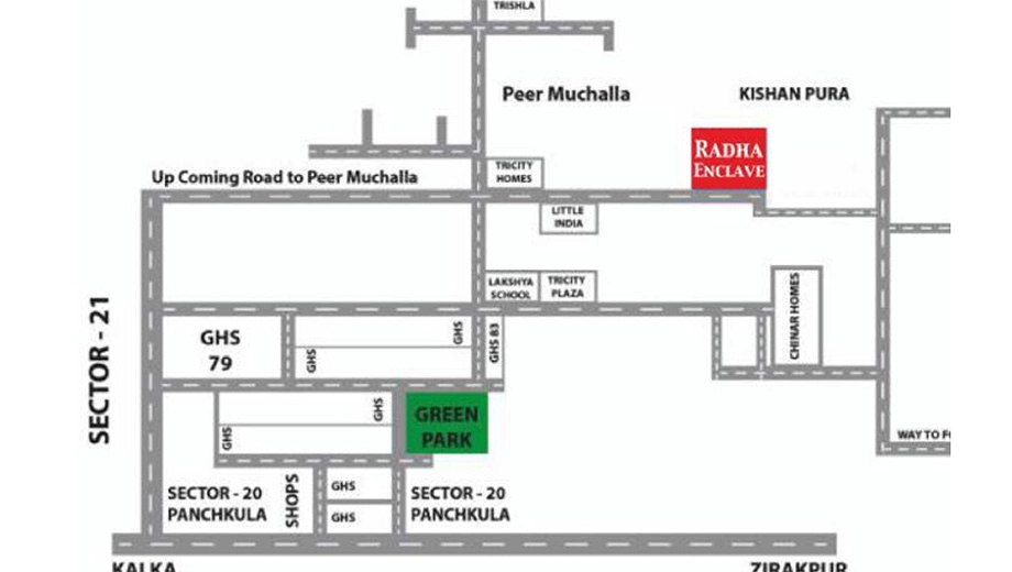 Location of Jaivee Radha Enclave - Image 423768