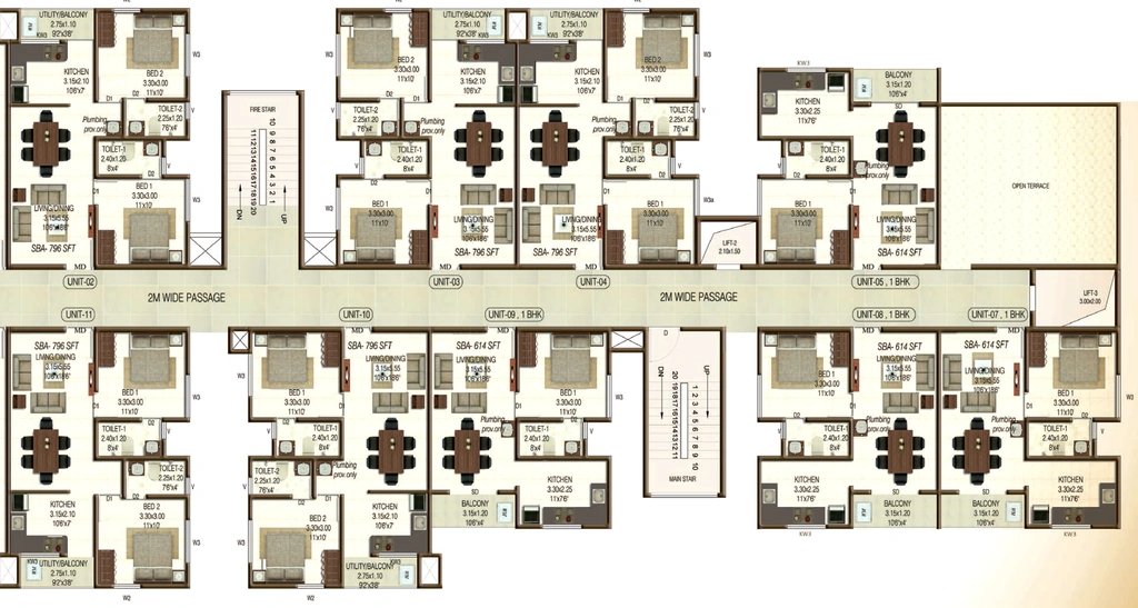 Floor Plan of Confident Crown in Kazhakootam, Thiruvananthapuram - Image 424086
