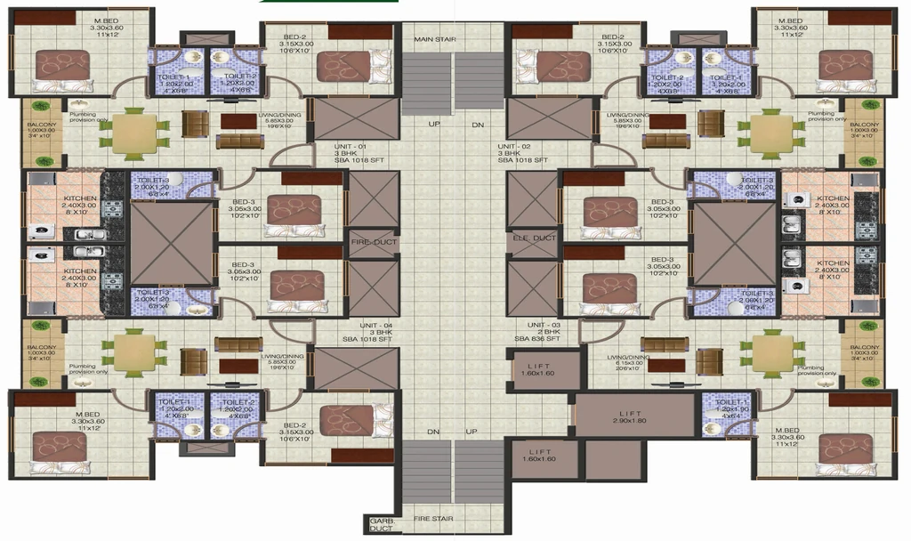 Floor Plan of Confident Green Valley in Karyavattom, Thiruvananthapuram - Image 424065