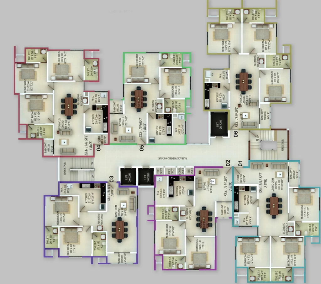 Floor Plan of Confident Greenfield in Karyavattom, Thiruvananthapuram - Image 424080