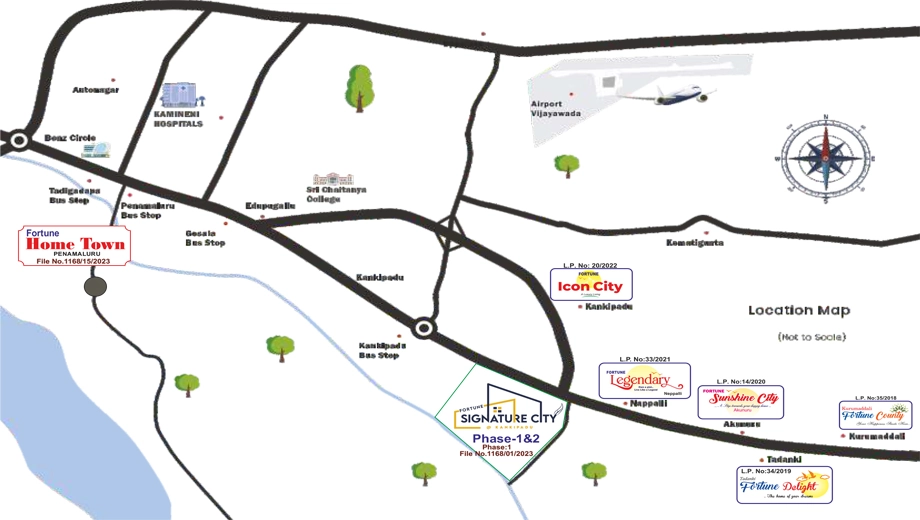 Location of Harivillu Fortune Signature City in Gannavaram, Vijayawada - Image 423803