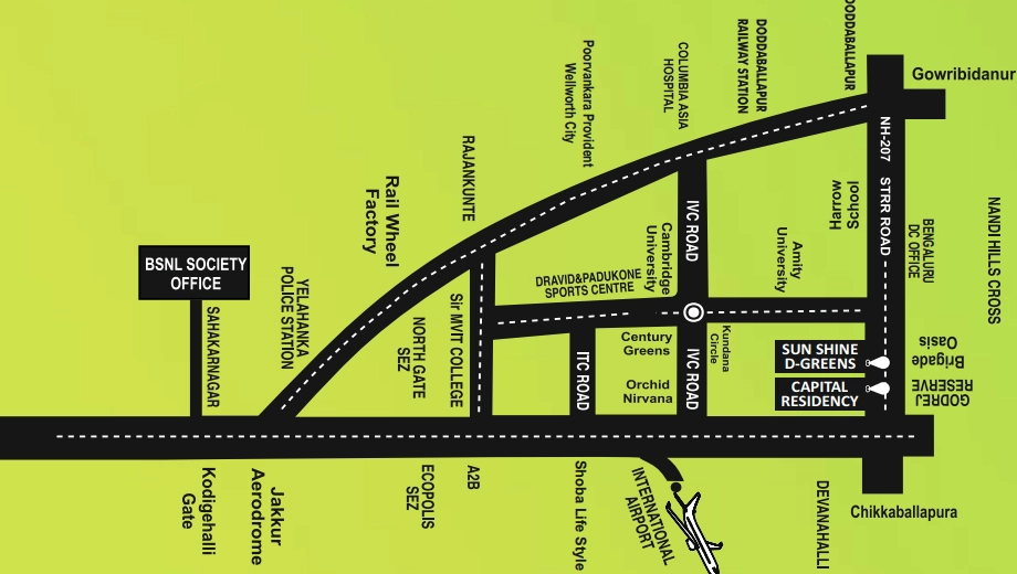Location of SHB Capital Residency in Devanahalli, Bangalore - Image 423812