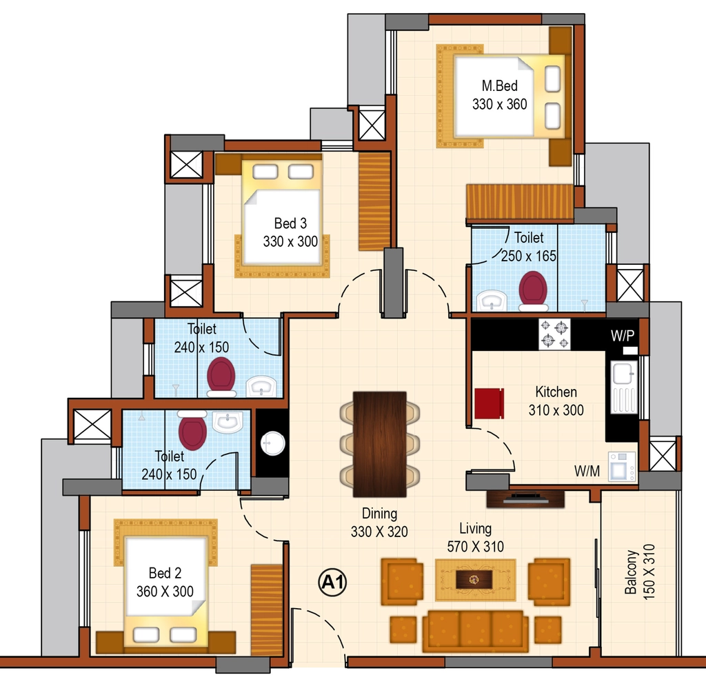 3 BHK Flat in Cordial Amity in Peroorkada, Thiruvananthapuram - Image 926737