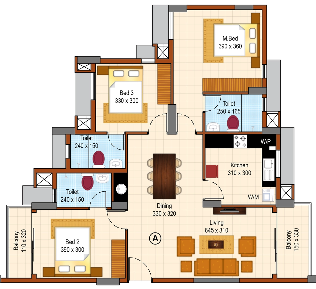 3 BHK Flat in Cordial Amity in Peroorkada, Thiruvananthapuram - Image 926738