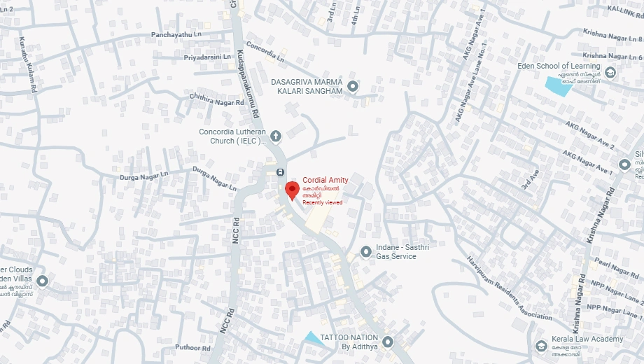 Location of Cordial Amity in Peroorkada, Thiruvananthapuram - Image 424028