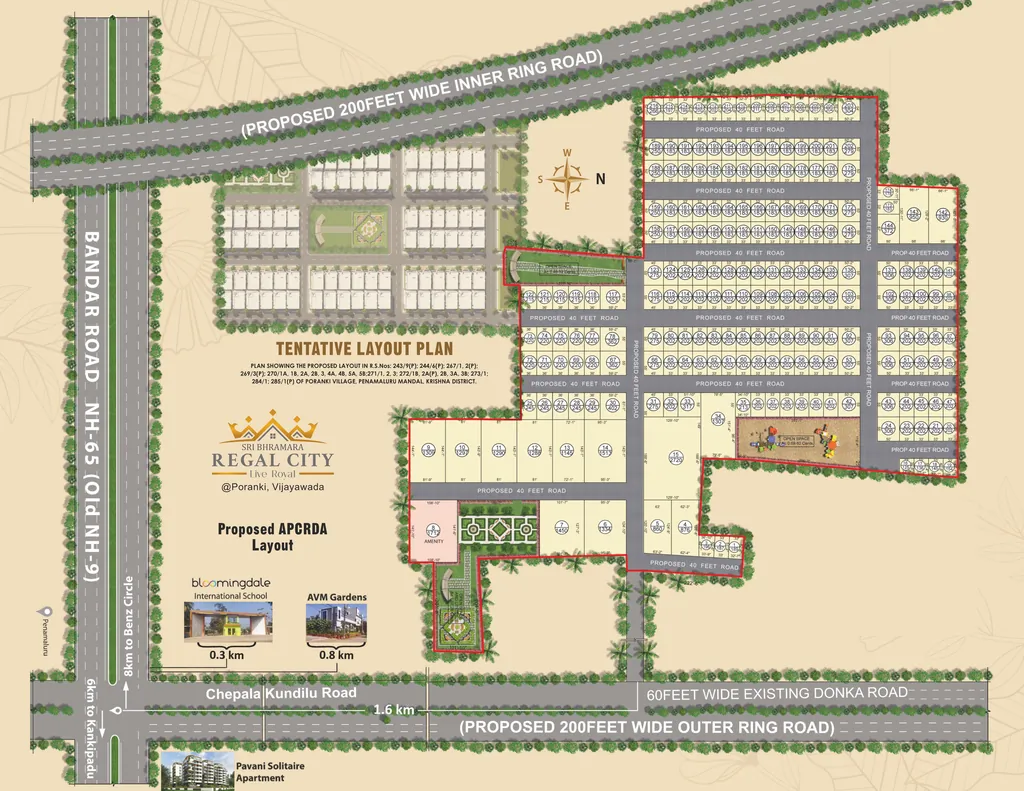Master Plan of Sri Bhramara Regal City in Poranki, Vijayawada - Image 423821