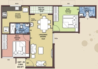 2 BHK Flat in Confident Phoenix 3 in Kazhakootam, Thiruvananthapuram - Image 926735