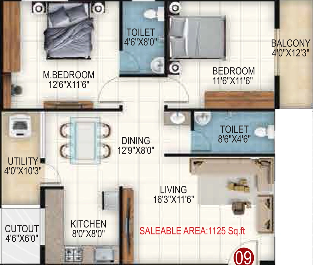 2 BHK Flat in Akshaya Sai Orchid in Electronic City, Bangalore - Image 926684