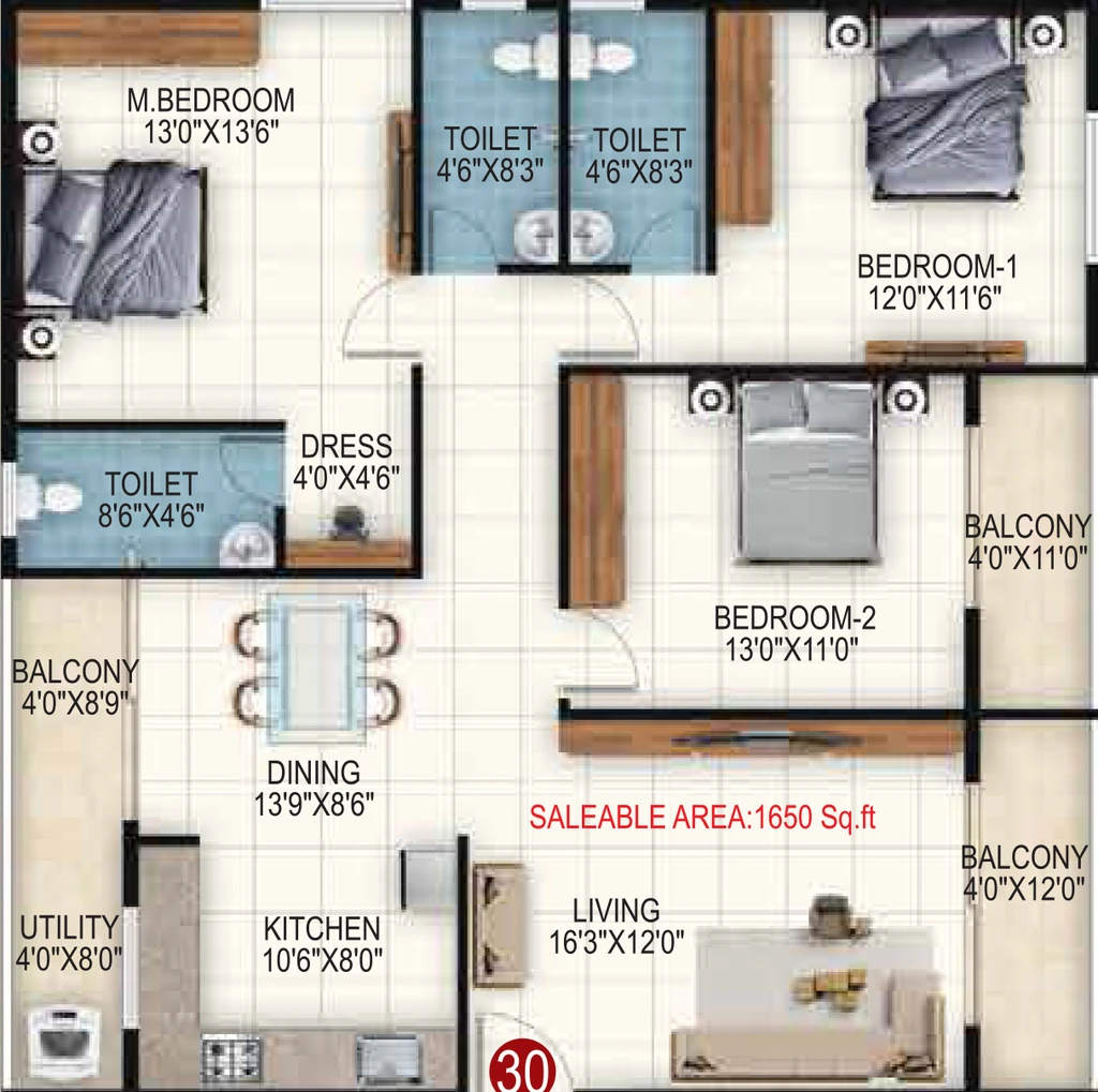 3 BHK Flat in Akshaya Sai Orchid in Electronic City, Bangalore - Image 926688