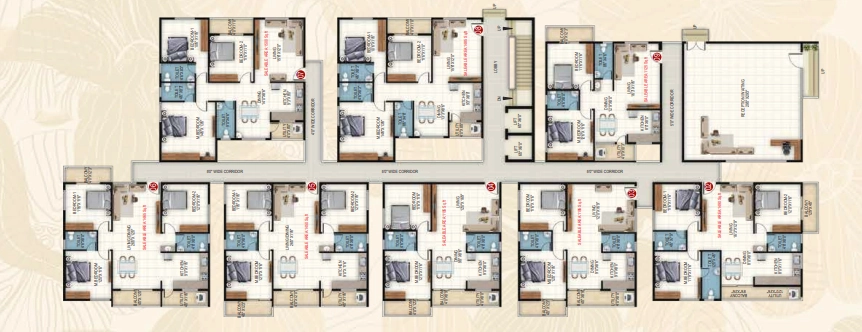 Floor Plan of Akshaya Sai Orchid in Electronic City, Bangalore - Image 423845