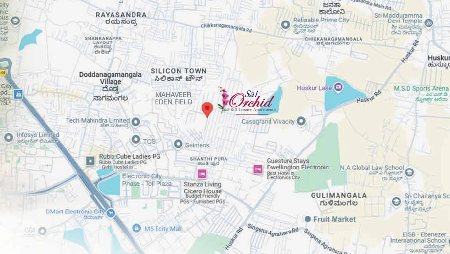 Location of Akshaya Sai Orchid in Electronic City, Bangalore - Image 423842