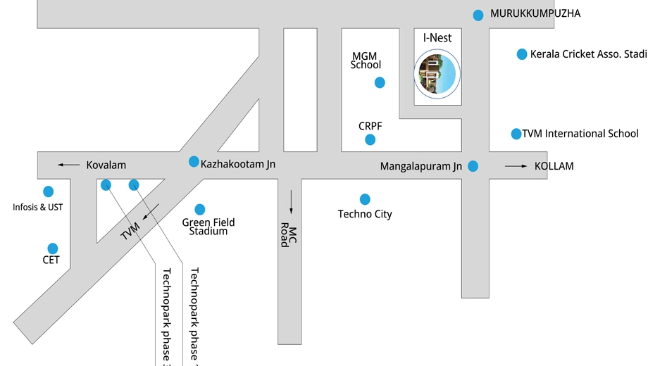 Location of Cordial I Nest in Kazhakootam, Thiruvananthapuram - Image 424009