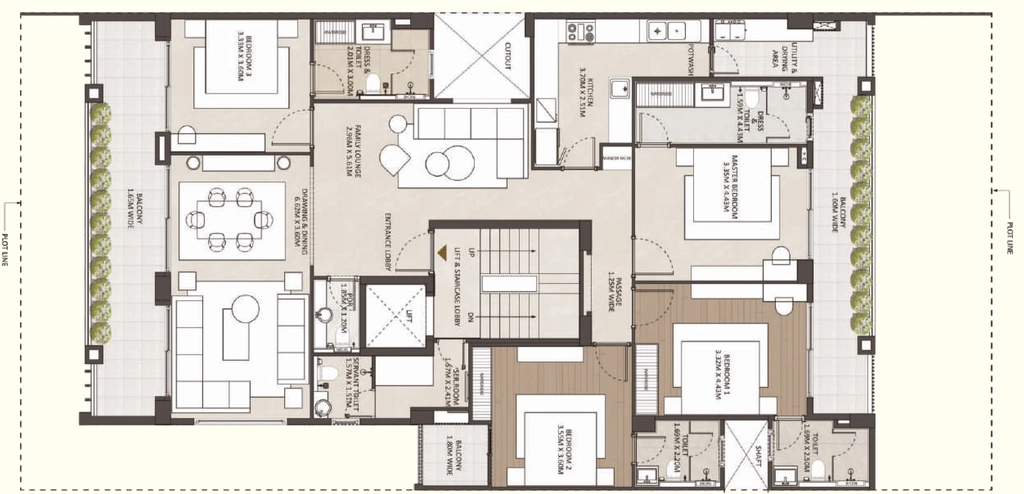 4 BHK Flat in Trident Windsong Residences in Panchkula, Chandigarh - Image 926678