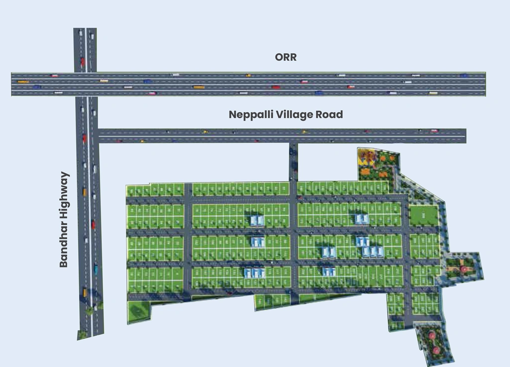 Master Plan of SRK Sree City Sowbhagya in Pathapadu, Vijayawada - Image 423853