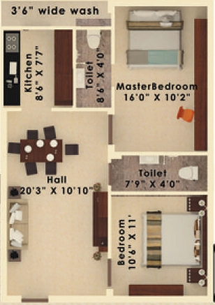 2 BHK Flat in MBMR Amrutha Enclave in Gosala, Vijayawada - Image 926697