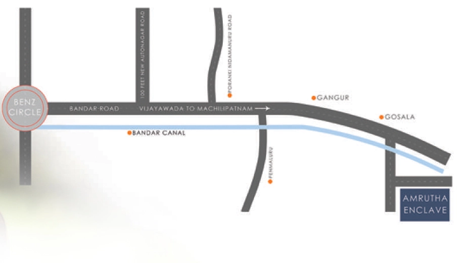 Location of MBMR Amrutha Enclave in Gosala, Vijayawada - Image 423896