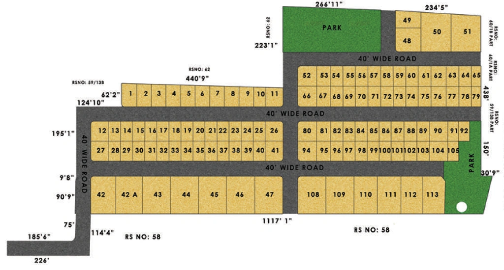 Master Plan of Land MBMR Amrutha Enclave in Gosala, Vijayawada - Image 423902