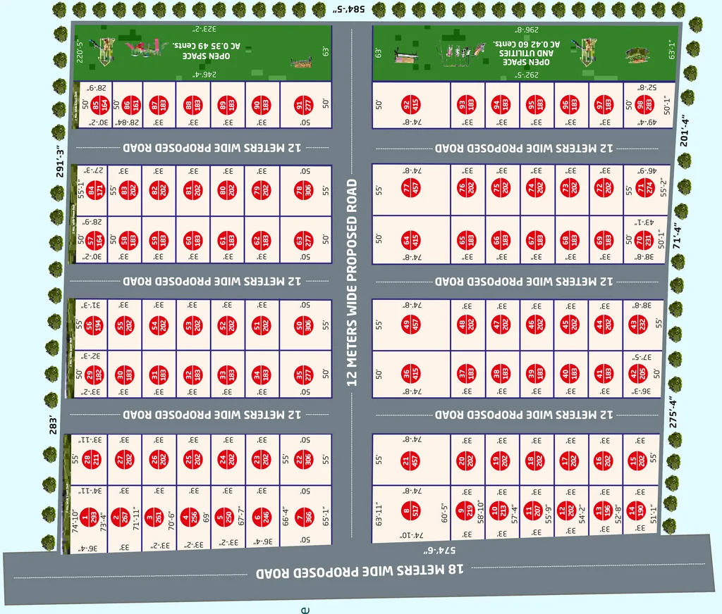 Master Plan of Sunsiri Green Delight County in Edupugallu, Vijayawada - Image 423906