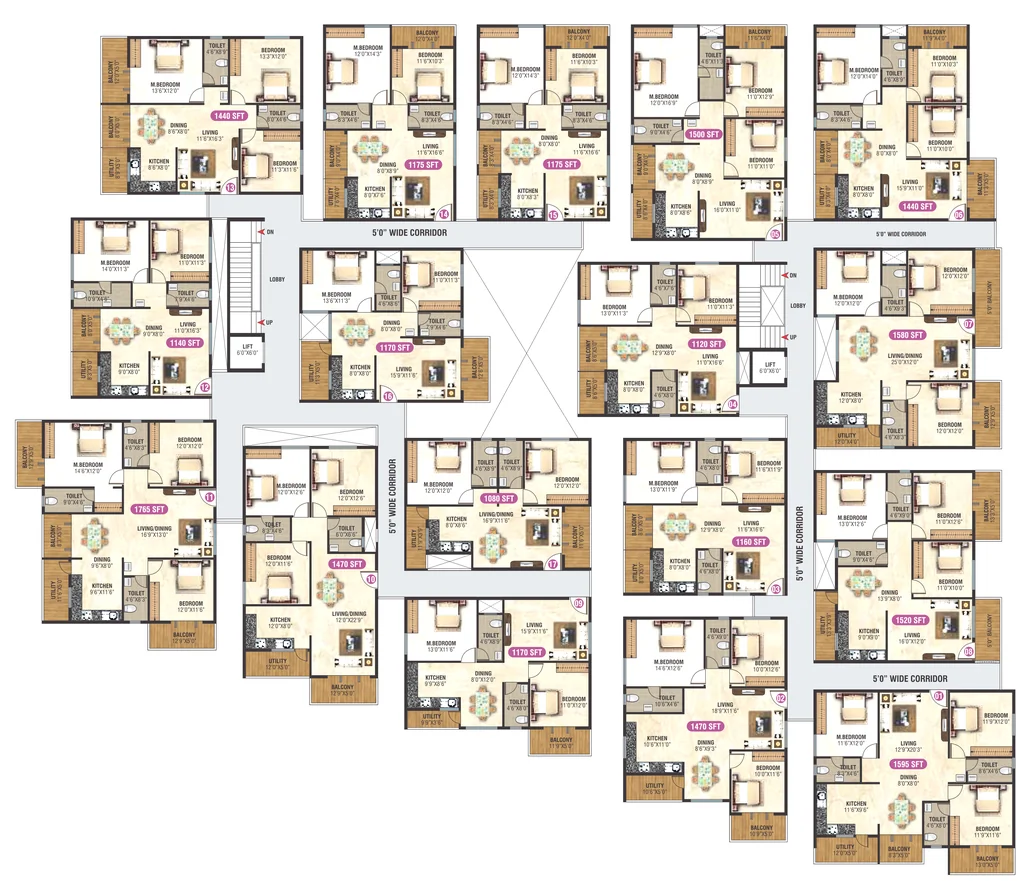Floor Plan of VRL Royal Homes in Sarjapur, Bangalore - Image 424163