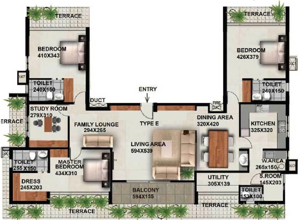 4 BHK Flat in Cordon Laurel in Sasthamangalam, Thiruvananthapuram - Image 926793