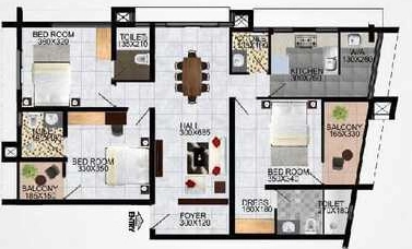 3 BHK Flat in Cordon Vista in Thycaud, Thiruvananthapuram - Image 926795